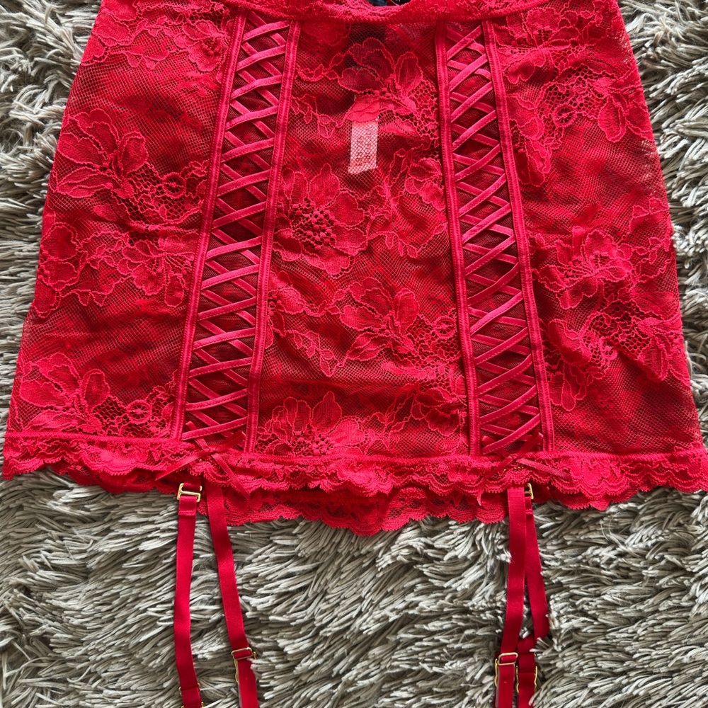 Victoria’s Secret Red Lace Skirt